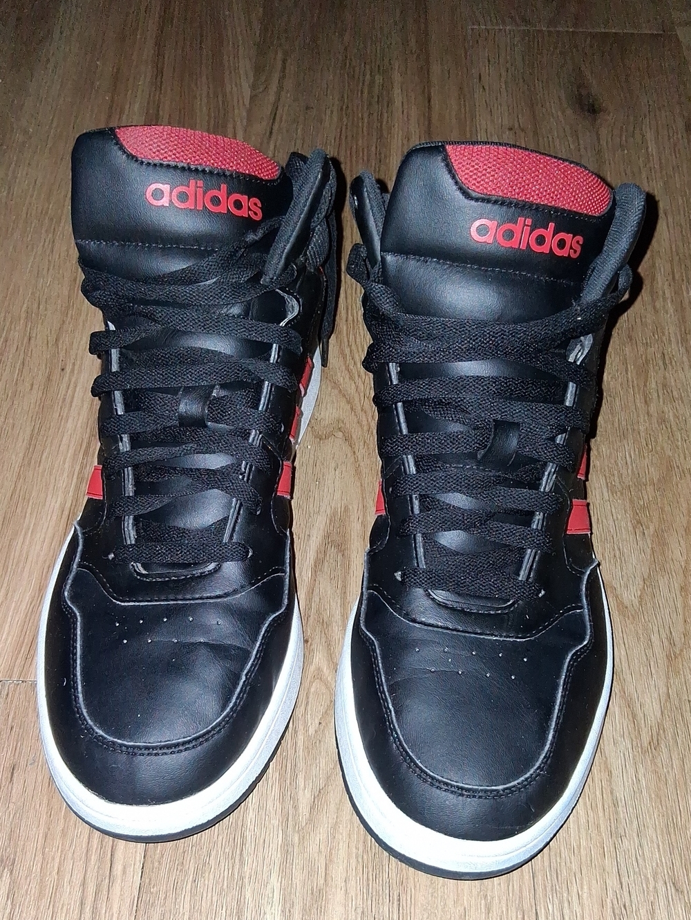 adidas Black & Red High-Top Sneakers for Men